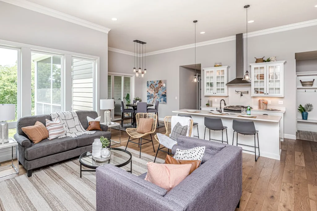 Bright modern interior in a B24A rental home